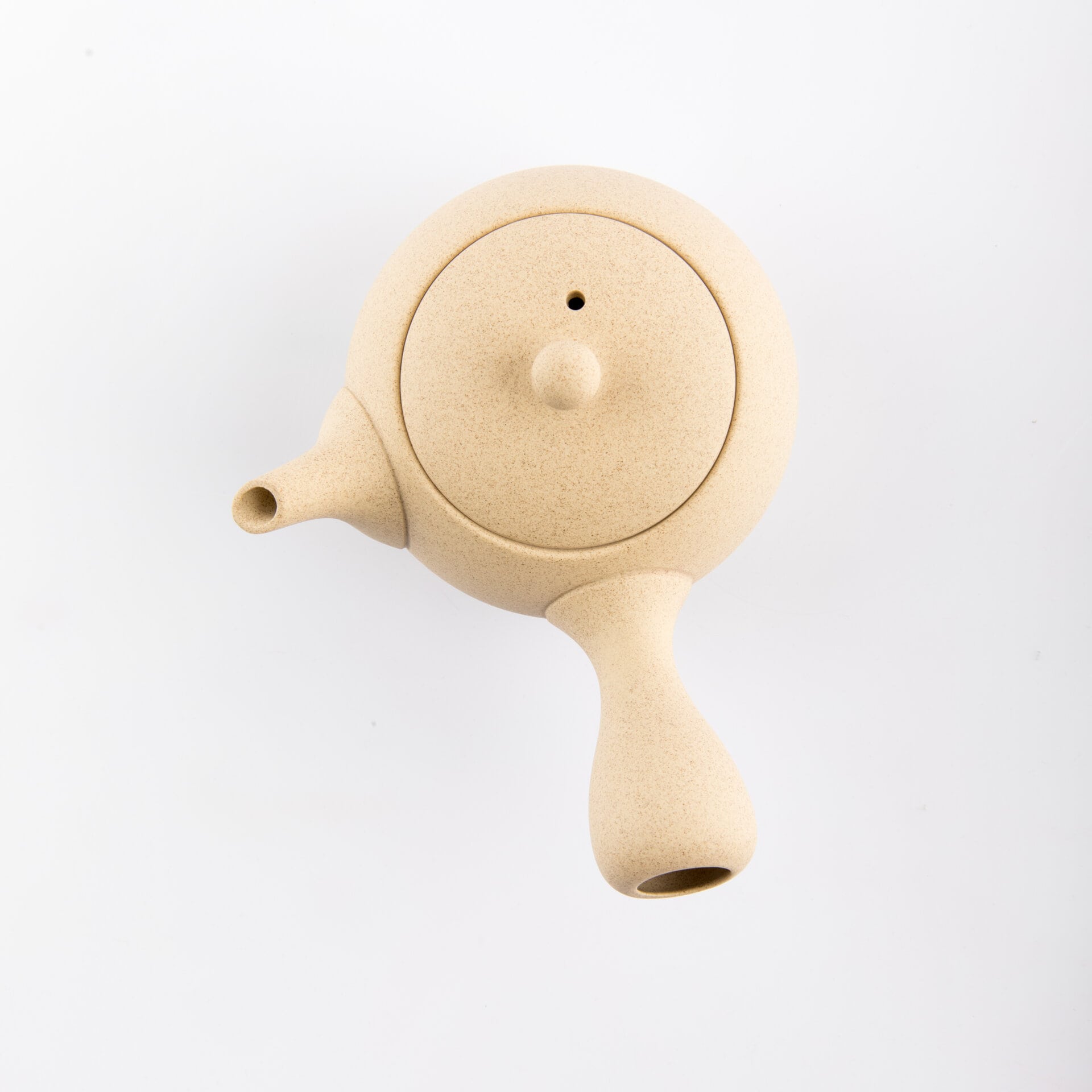 Jinsui Kiln M383: Komaru - Tokoname Kyusu Tea Pot (180 cc, White, Yamaki Ikai)